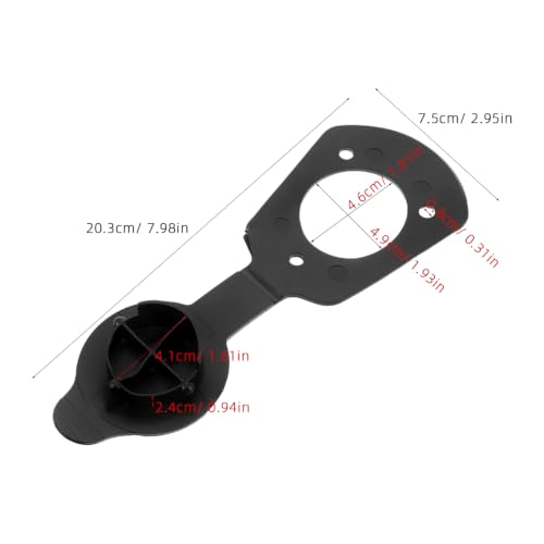 4 Pcs Kayak Fishing Rod Holder Gasket, Black PVC 7.98x2.95 Inch Kayak Rod Holder, Flush Mount Cap Cover Boat Accessories Hatch Replacement Parts