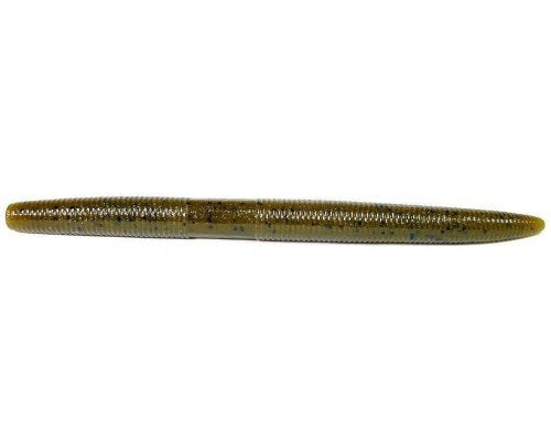 Yamamoto Senko Soft Plastic Worm Easy to Use Bass Fishing Stick Bait Lures - color: GREEN PUMPKIN W/ LARGE BLACK FLAKE, size: 6 Inch