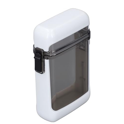 AYNEFY ID Card Holder, Airtight Lid with Rubber Seal, Lightweight and Portable with Lanyard, for Swimming Rafting Canoeing Surfing Beach (White) - color: White