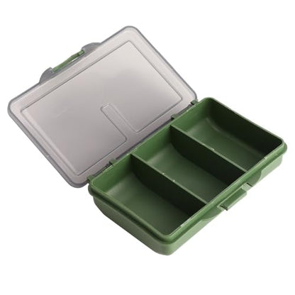Fishing Tackle Box – Water proof Compartment Storage Case for Hooks, Baits, Lures & Terminal Tackle Accessories, Mini Clear Organizer(3-compartment) - size: 3-compartment