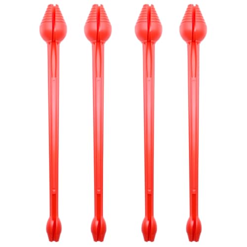 4 PCS Removal Fishing Dehooker Tool Plastic Fishing Hook Remover (Red, Large)