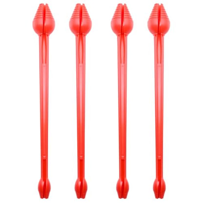 4 PCS Removal Fishing Dehooker Tool Plastic Fishing Hook Remover (Red, Large)