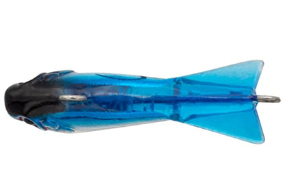 Eurotackle Z-Darter V2 Ice Fishing & Panfish Rattle Jigging Minnow Lure - color: Blue Chrome (UV)