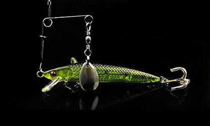 Fishing Spinner Blades for Crappie Spinnerbait - Crappie Fishing Spinner Spin for Jig Lure - style: Silver Colorado