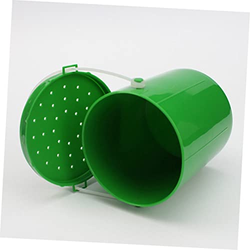 UPKOCH 2pcs Breathable Fishing Bait Bucket for Live Worms and Maggots Durable Plastic Lures Container with Handle Lightweight and Portable Fishing Tool for Outdoor Use