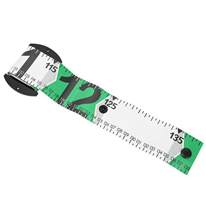 Fish Measuring Ruler, 138cm x 5cm Foldable Fish Measuring Tape with Accurate Calibration, Easy to Clean PVC Material, for Fishing Measurement Tool (Green) - color: Green