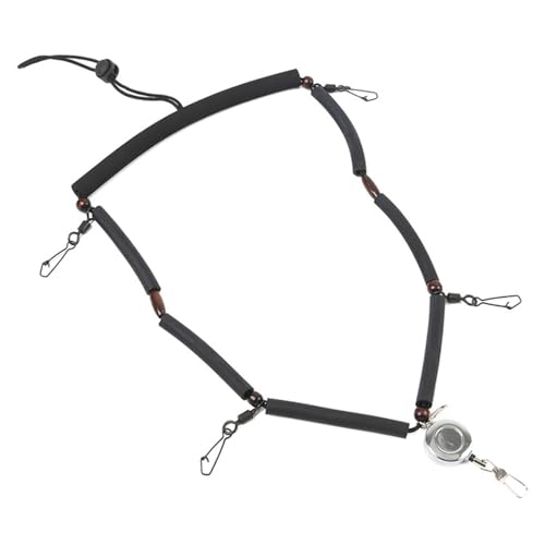 COOLHOOD Fishing Tool Holder Lanyard Fly Fishing Accessories Multifunction Fly Fishing Lanyard Necklace with Clip and Retractor Fishing Lanyard for Fly Fishing Accessories