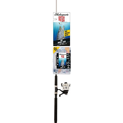 Shakespeare Catch More Fish Spinning Reel and Fishing Rod Combo with Kit - color: Pike, style: Old Model