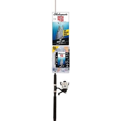 Shakespeare Catch More Fish Spinning Reel and Fishing Rod Combo with Kit - color: Pike, style: Old Model
