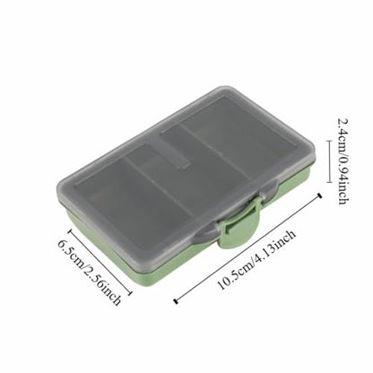 Fishing Tackle Box – Water proof Compartment Storage Case for Hooks, Baits, Lures & Terminal Tackle Accessories, Mini Clear Organizer(3-compartment) - size: 3-compartment