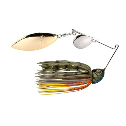 Strike King (TGHCSB12CW-234) Tour Grade Heavy Cover Spinnerbait Fishing Lure, 1/2-Ounce, Size 5/0 Gamakatsu Siwash Hook, Colorado/Willow Blades, Contoured Head, Hand-Tied Skirt, Bluegill