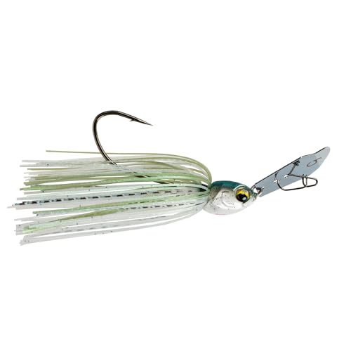 6th Sense - Jigsaw Bladed Jig for Bass Fishing, Vibrating Swim Jig, Reaction Bite Bait - color: Pro Green Shad, size: 1/2oz.