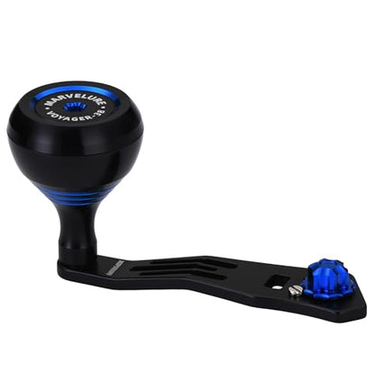Power Handle 2.95'' (75 mm) Compatible for Shimano Curado Tranx, Daiwa Lexa, Penn Fathom Squall Low Profile, Okuma Komodo, Quantum Accurist Baitcasting Reels - color: Black Blue, size: 7x4 mm (Voyager)