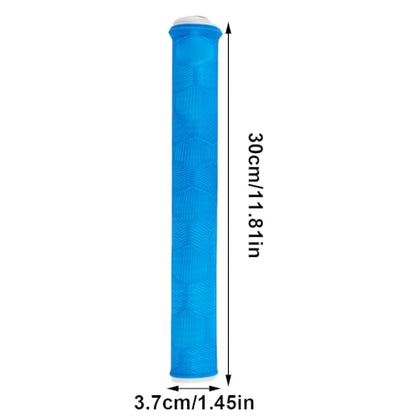 Fishing Rod Handle Cover, Silicone Fishing Pole Tube Sleeve with Non-Slip Design for 13mm-37mm Handle - color: Blue