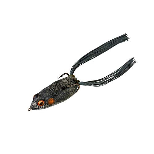 Booyah Pad Crasher Topwater Bass Fishing Hollow Body Frog Lure with Weedless Hooks - color: Ole Smokey