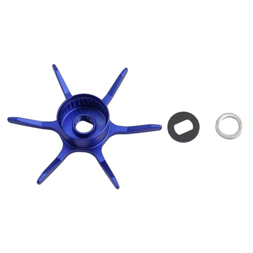 Modified Star Brake For Abu Garcia Max Series B3/B4/P3/P4/P5 Fishing Reel, 6-Star Drag Adjustment Knob, Aluminum Alloy DIY Replacement Part (left hand blue) - color: blue, size: left hand