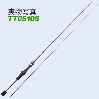 Teton 5'2"-6'6" BFS Fishing Rod Casting & Spinning, Ultra Light Rods, 40T Carbon Fiber Blank, Fuji Guides & Reel Seat, MF Fast Action, 2 Piece Travel Trout Lure Pole - size: Cast 5'10"-S-Fast-TTC510S