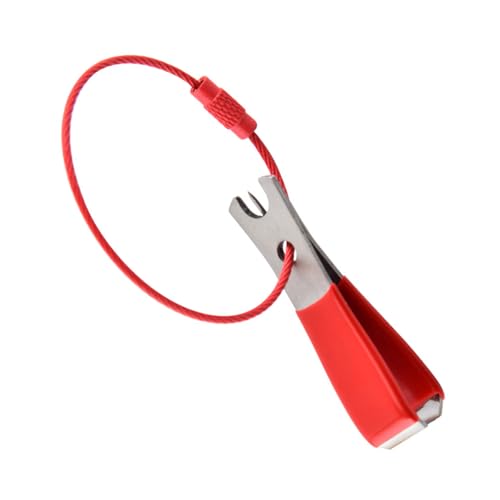 Fly Tying Fishing Line Cutter Scissors Stainless Construction Sliding Mechanism for Easy Carrying on Vests Bags Fishing Braided Line Scissors - color: Red