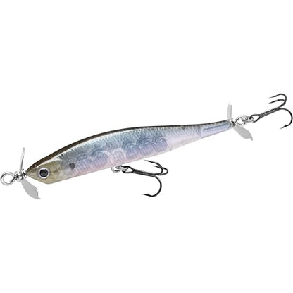 LUCKY CRAFT Screw Pointer 80 Fishing Lures for Bass, Smallmouth, Walleye, Rhymthic Action Spy Bait, Slow Sinking to 10ft Depth, Freshwater Fishing Gear and Tackle Accessories - color: 238 Ghost Minnow