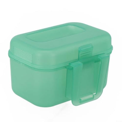 Worm Container Fishing Bait Box, Ventilated Live Bait Storage Case with Waist Buckle, Plastic Lure Holder for Red Worms and Shrimp