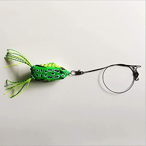 50pcs Fishing Wire Leaders Nylon-Coated Fishing Line Trace Lure Leaders with Swivels and Snaps Stainless Steel Fishing Tackle Leaders Tackle - color: Green, size: 6inch 50PCS