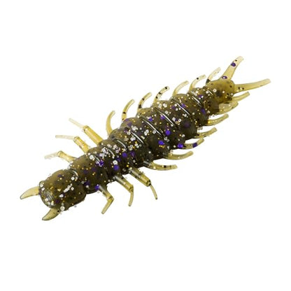 Great Lakes Finesse Juicy Hellgrammite - color: Green Pumpkin Purple Flake