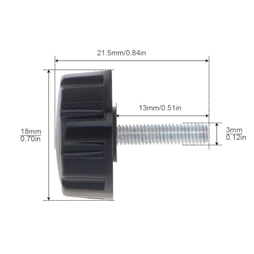 Conskyee Universal Fishing Reel Handle Screw Caps, Fishing Reel Replacement Parts for Spinning Reel Knob Crank Power Foldable Handle Grip(Pack of 5)