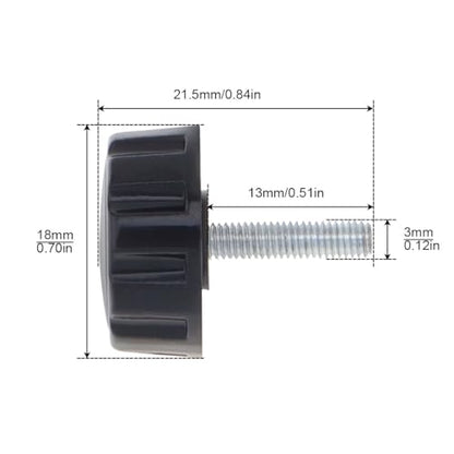 Conskyee Universal Fishing Reel Handle Screw Caps, Fishing Reel Replacement Parts for Spinning Reel Knob Crank Power Foldable Handle Grip(Pack of 5)