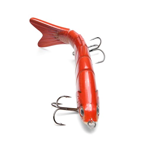 Large Multi Jointed Fishing Lures Bait,Big Giant Fishing Bass Lures,Crankbaits Swimbaits with Treble Hook - color: A9-7.87",4oz