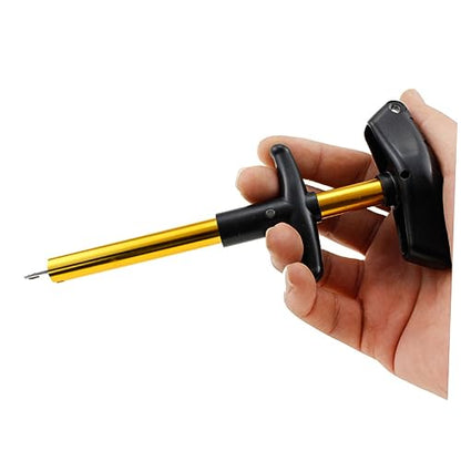 HEMOTON Portable Hook Aluminum Tube Detacher for Fishing Lures Lightweight Fishing Tool Random Color Easy One Hand Operation Resistant Design