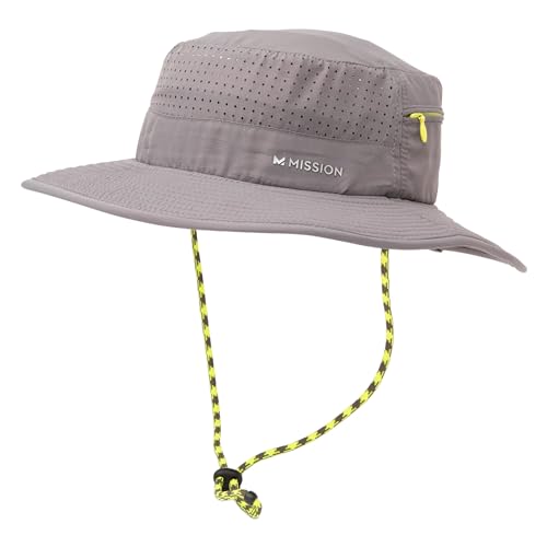 MISSION Cooling Anywhere Boonie Hat - Unisex Wide-Brim Hat for Men & Women - Cools Up to 2 Hours - UPF 50 Sun Protection - color: Charcoal