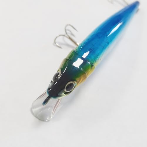 SEASKY Floating Minnow Bass Bait Laser Top Water Lures, Jerk Baits for Bass Fishing, Topwater Baits for Bass Trout Freshwater 3 9/16", 5/16oz Minnow - color: 01