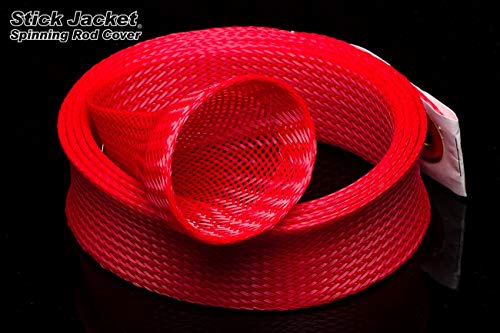 RITE-HITE Orin Briant Stick Jacket Fishing Rod Covers - Spinning Stick Jacket, Comes in a Variety of Colors; Keeps Your Rod Safe and Tangle Free - color: Red