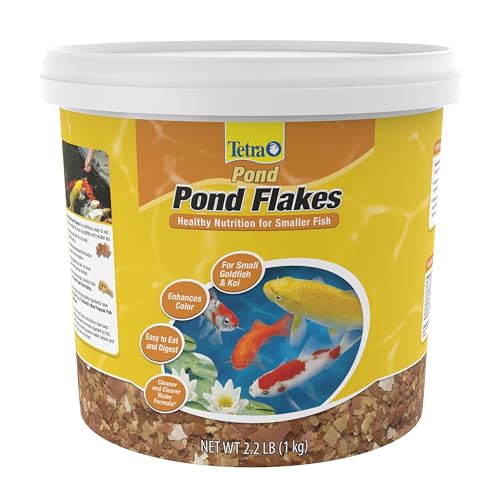 Tetra Pond Flakes Complete Nutrition for Smaller Pond Fish, Goldfish and Koi Fish, 2.2 Pounds - size: 2.2 Pound (Pack of 1), style: Original