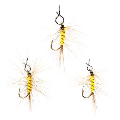 Dr.Fish 50 Pack Fly Fishing Snap 3 Sizes Stainless Steel Quick Change Lure Clip for Fishing Flies, Trout Fishing - size: M(0.3")-50 Pack