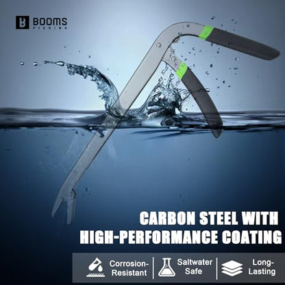 Booms Fishing R1 Stainless Steel Fish Hook Remover Extractor, 11-1/2 inches - color: Black_9.5"