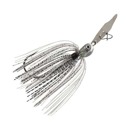 Strike King Thunder Cricket Fishing Lure, Vibrating Swim Jig, Silver Blade, 4/0 Jungle-Style Flipping Hook - color: 288 - Mouse, size: 3/8 oz