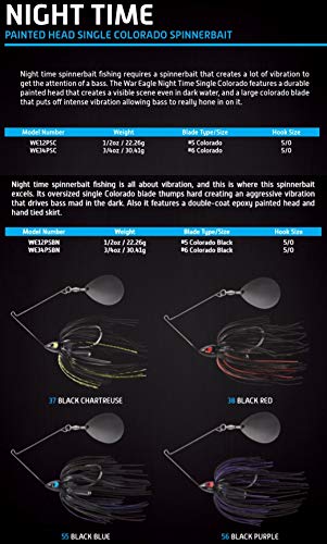 WAR Eagle Custom Lures War Eagle Artificial Fishing Bait - color: Black Purple, size: 1/2 oz.
