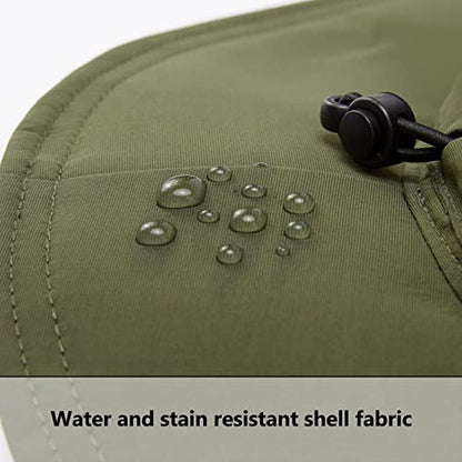 BASSDASH UPF 50+ Sun Fishing Hat Water Resistant with Detachable Neck Flap - color: Army Green - Big Head Size