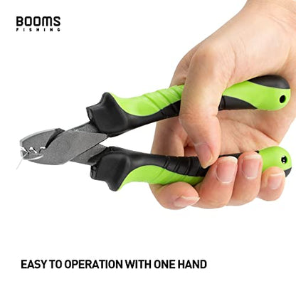 Booms Fishing CP2 Fishing Crimping Tool for Single-Barrel Sleeves, with 300pcs Sleeves, Green - style: Green Crimping Pliers with 300pcs Sleeves