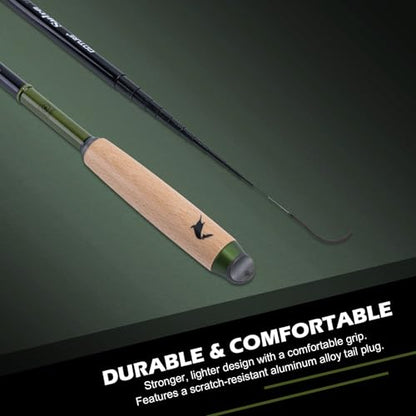 Goture 2pcs Tenkara Fishing Pole for Streams, Rivers, Ultralight 24T Carbon Fiber Fishing Rods, 360° Rotating Tip for Smooth, Inshore Trout Pole for Micro Fishing - size: 3.9ft / 1.2m