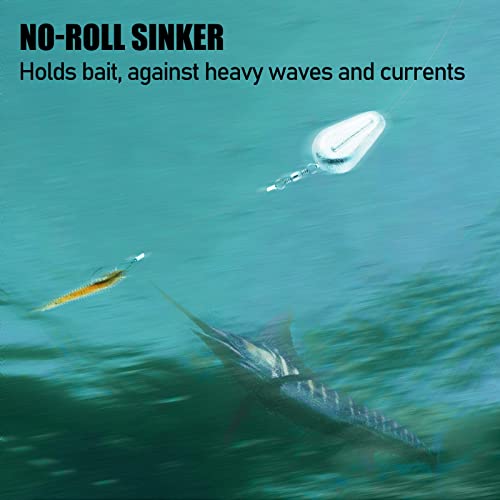 Dr.Fish 5 Pack No Roll Sinker Lead Fishing Weights Freshwater Catfish Sinkers Flat Coin Disc Weights Bank River Surf Fishing Saltwater - size: 1oz-5 Pack
