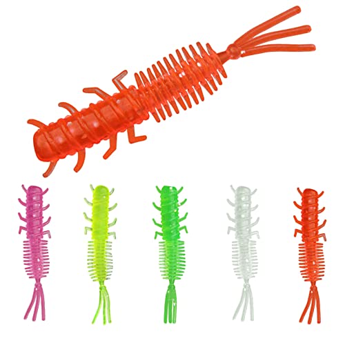75pcs Crappie Lures Kit - Soft Plastic Coloured Crappie & Panfish Shad Baits - style: B-75pcs