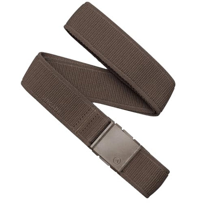 Arcade Belts A2 Unisex Adventure Belt: Heavy Duty Stretch, Metal Free Buckle - color: Atlas - Med Brown, size: Standard (Up to 40"); 1.5" Wide