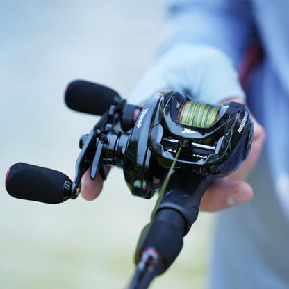KastKing Royale Legend II Twin Tip Fishing Rod and Reel Combos, Spinning & Casting Combo, IM6 Graphite 2Pc Blanks, Extra Backup Tip Section, Stainless-Steel Guides, KastFlex Technology, EVA Handles - style: Cast: Left Reel, 6'6''- M Rod(2 Pcs + Extra Tips