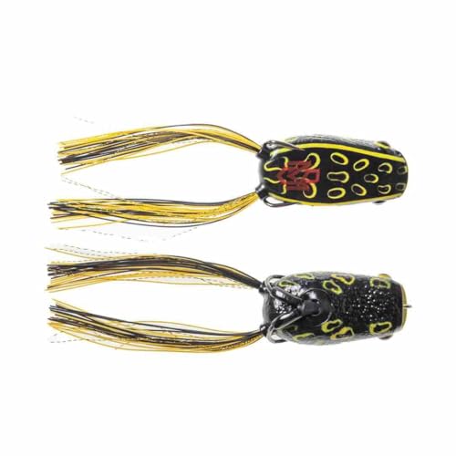 Bass Mafia Cannonball Poppin Frog 2.6" 5/8 oz - color: Black and Yellow