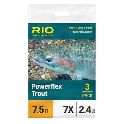 Rio Products Powerflex Trout Leader 3-Pack - size: 2X, style: 7.5 Ft