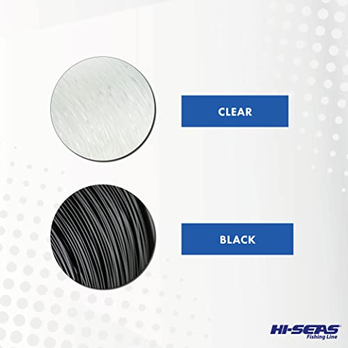 HI-SEAS Grand Slam Monofilament Fishing Leader - Superior Strong Clear Black, for Freshwater & Saltwater Big Game Bottom Fishing, Trolling - color: Clear, style: 50 Yd, 12 Lb, .014 in / 0.35 Mm
