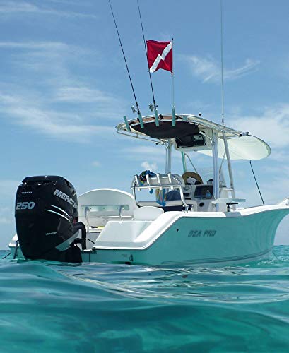 The Original Rod Holder Boat Flag Pole - No Flag (6 Foot) - size: 6 Foot