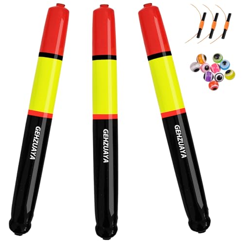 Fishing Bobbers Floats, Catfish Floats Weighted Float for Fishing, High Visibility Wood Bobber for Catfish Pike - size: 9.8IN-3PCS